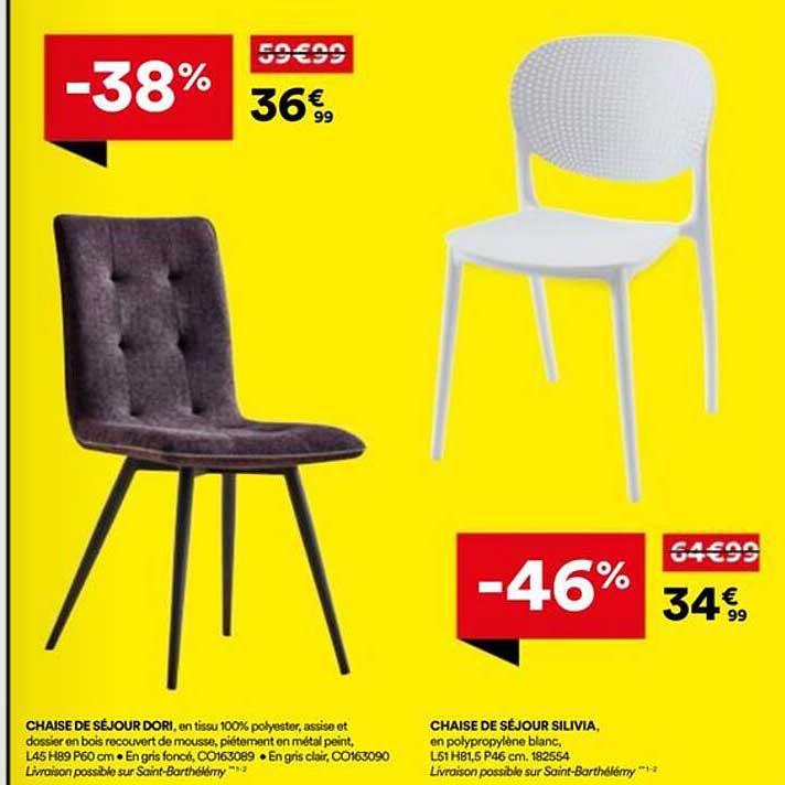 CHAISE DE SÉJOUR DORI et CHAISE DE SÉJOUR SILVIA
