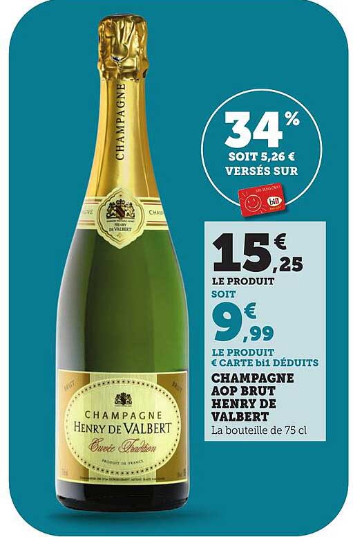 CHAMPAGNE AOP BRUT HENRY DE VALBERT