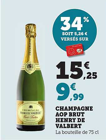 CHAMPAGNE AOP BRUT HENRY DE VALBERT