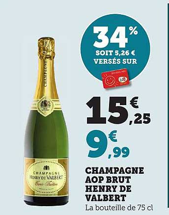 CHAMPAGNE AOP BRUT HENRY DE VALBERT