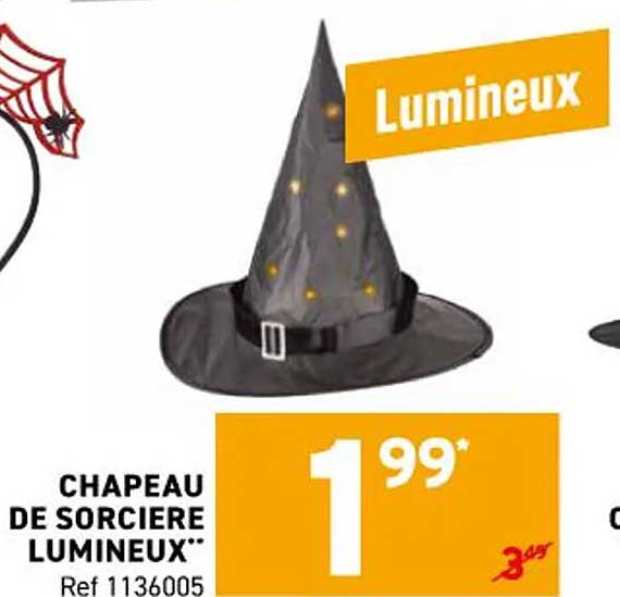 CHAPEAU DE SORCIERE LUMINEUX