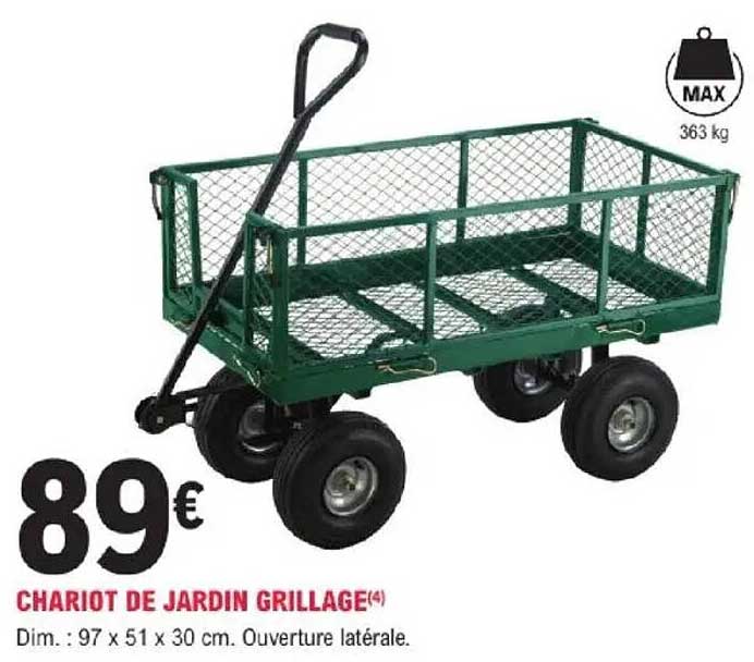 CHARIOT DE JARDIN GRILLAGE