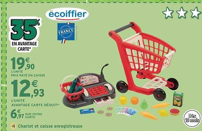 Chariot et caisse enregistreuse