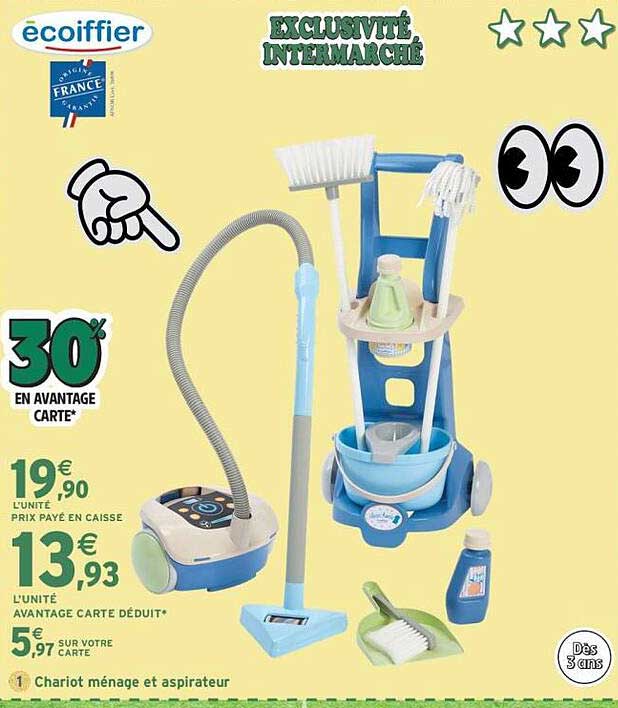Chariot ménage et aspirateur