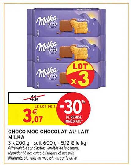 CHOCO MOO CHOCOLAT AU LAIT MILKA
