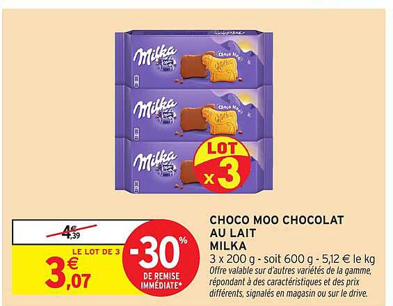 CHOCO MOO CHOCOLAT AU LAIT MILKA