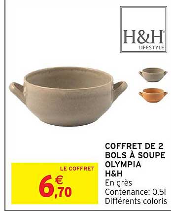 COFFRET DE 2 BOLS À SOUPE OLYMPIA