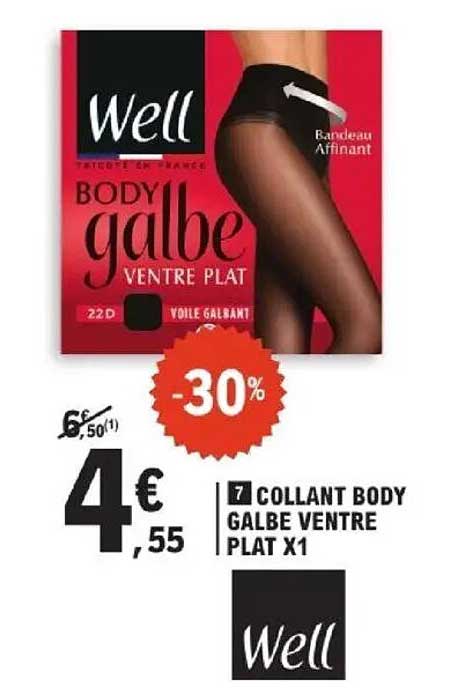 COLLANT BODY GALBE VENTRE PLAT X1