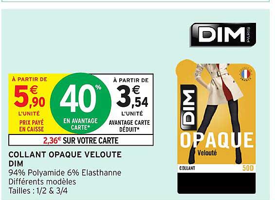 COLLANT OPAQUE VELOUTE DIM