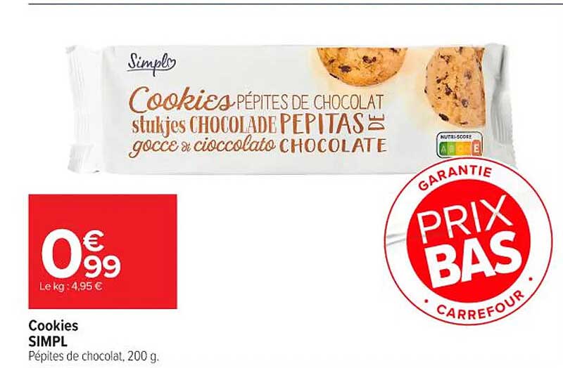 Cookies Pépite de chocolat