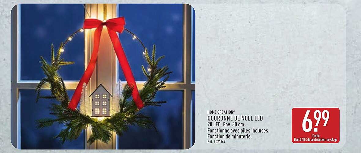 COURONNE DE NOËL LED