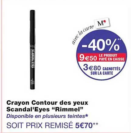 Crayon Contour des yeux Scandal'Eyes “Rimmel”