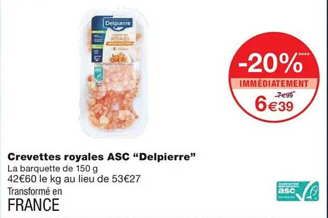 Crevettes royales ASC "Delpierre"