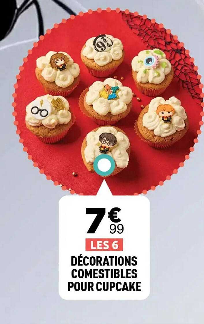 DÉCORATIONS COMESTIBLES POUR CUPCAKE