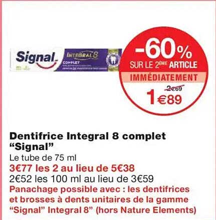 Dentifrice Integral 8 complet “Signal”