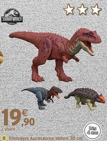 Dinosaur Aucasaurus sonore 30 cm