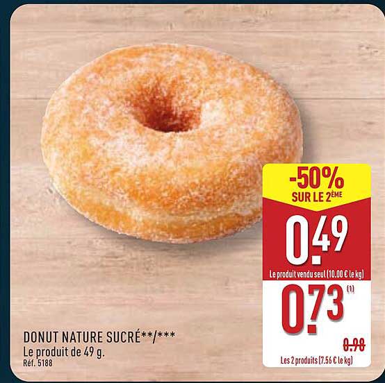 DONUT NATURE SUCRÉ**/***
