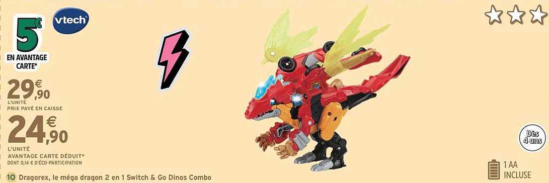 Dragorex, le méga dragon 2 en 1 Switch & Go Dinos Combo