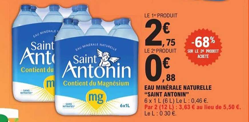 EAU MINÉRALE NATURELLE "SAINT ANTONIN"