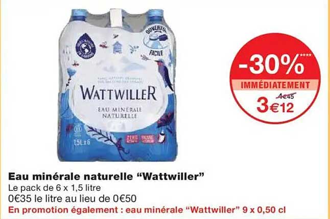 Eau minérale naturelle "Wattwiller"