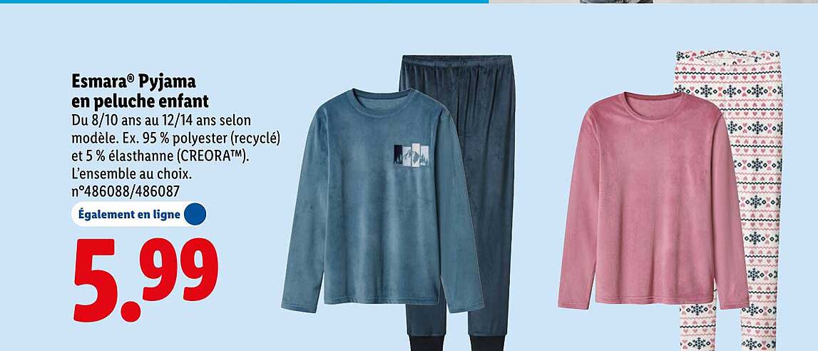 Esmara® Pyjama en peluche enfant
