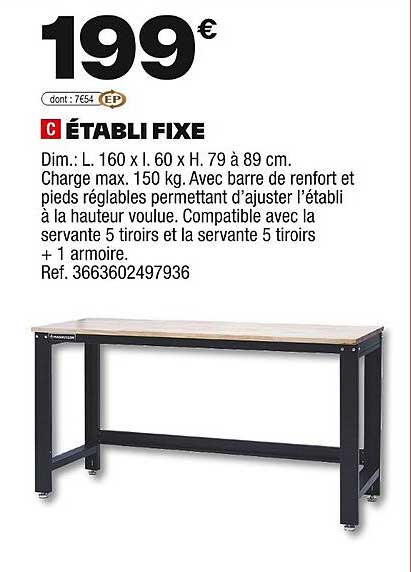 ÉTABLI FIXE