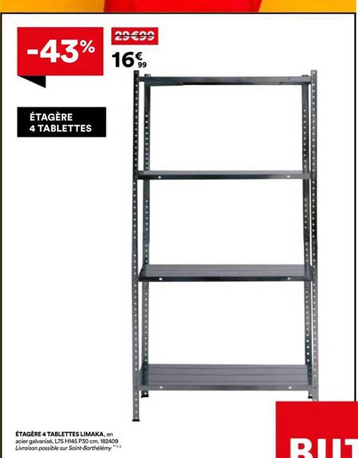 ÉTAGÈRE 4 TABLETTES