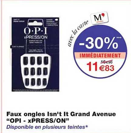 Faux ongles Isn't It Grand Avenue "OPI - xPRESS/ON"