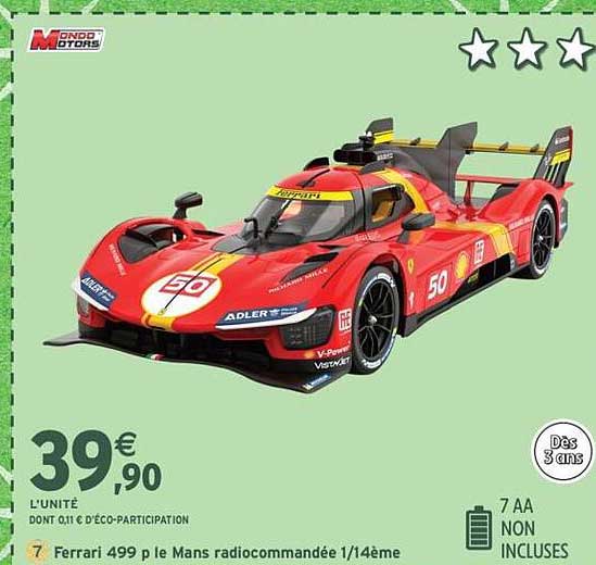 Ferrari 499 p le Mans radiocommandée 1/14ème