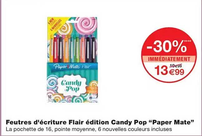 Feutres d'écriture Flair édition Candy Pop "Paper Mate"