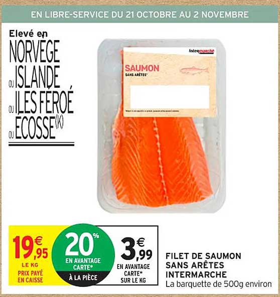 FILET DE SAUMON SANS ARÊTES INTERMARCHE