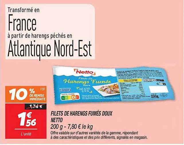 FILETS DE HARENGS FUMÉS DOUX