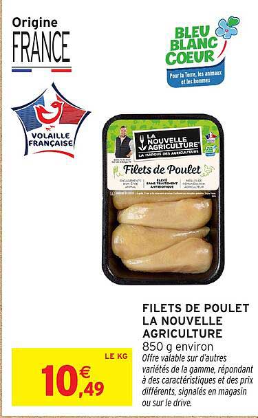 FILETS DE POULET LA NOUVELLE AGRICULTURE