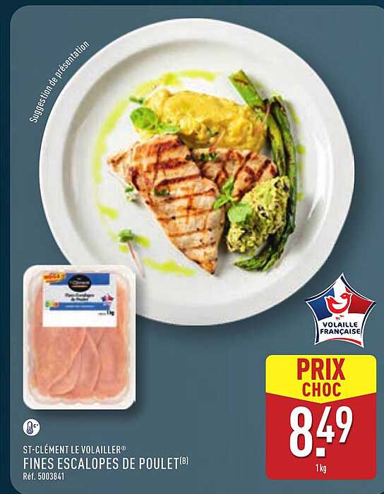 FINES ESCALOPES DE POULET