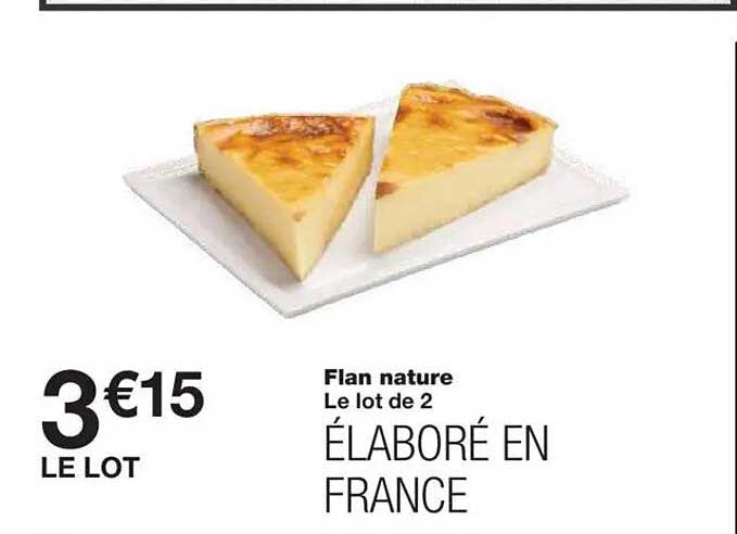 Flan nature Le lot de 2
