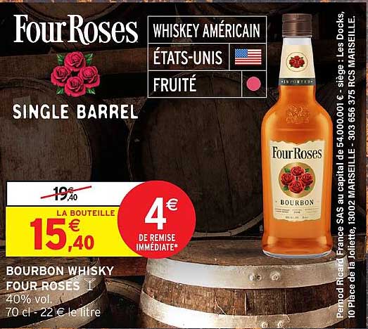 Four Roses - Bourbon Whisky Single Barrel