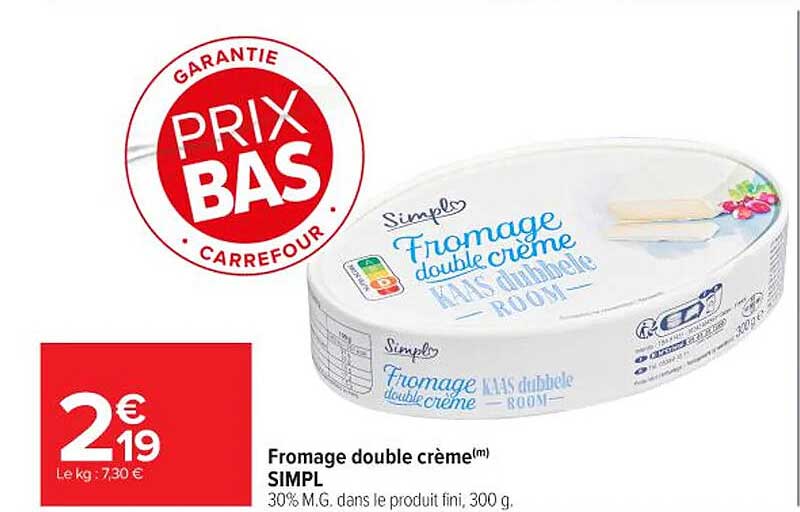 Fromage double crème(m) SIMPL
