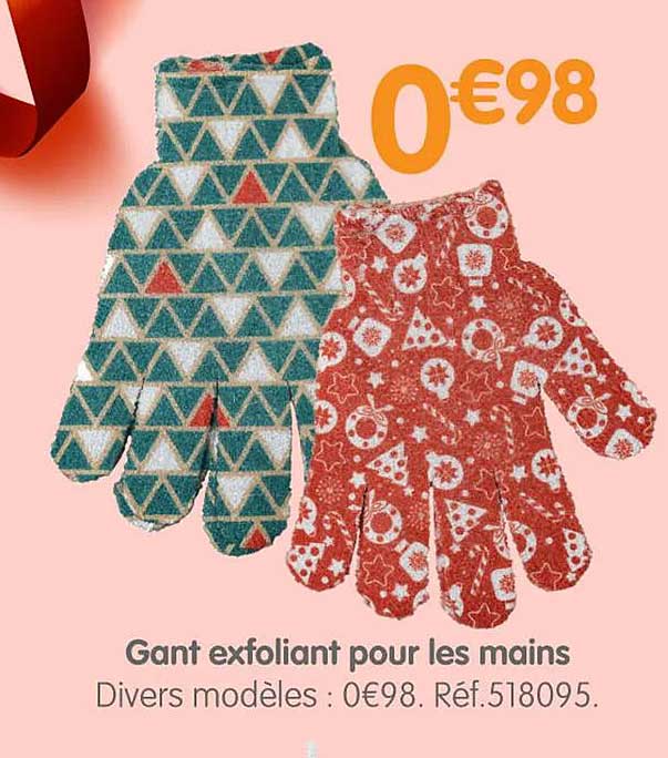 Gant exfoliant pour les mains