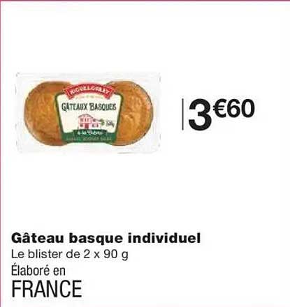 Gâteau basque individuel