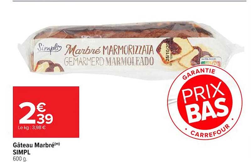 Gâteau Marbré(m) SIMPL