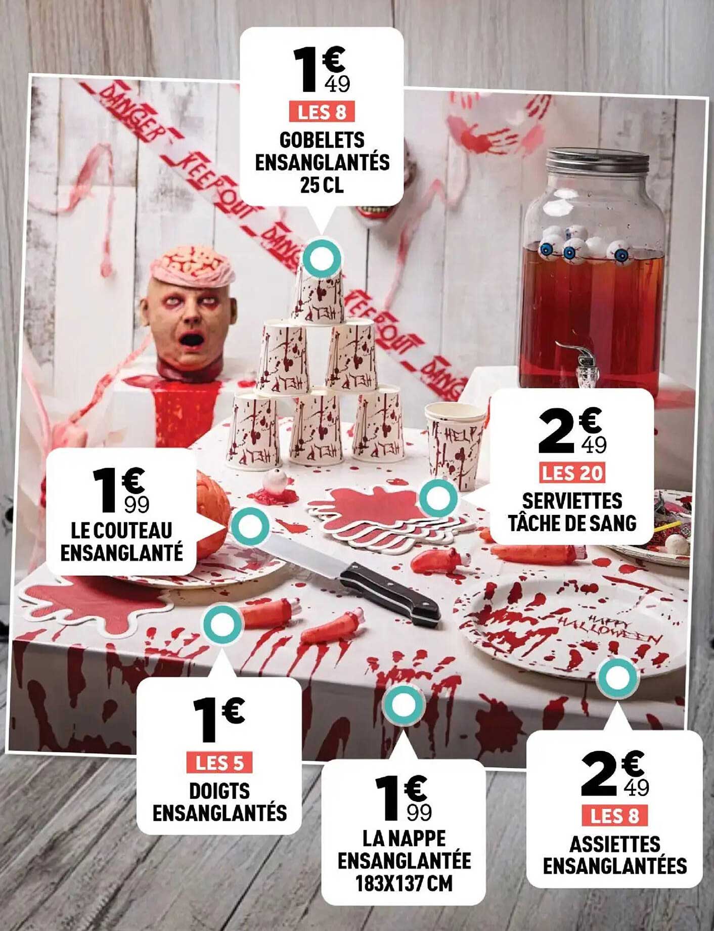 Gobelets ensanglantés 25 cl - 8 pièces