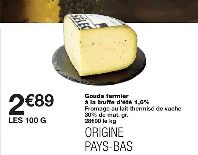 Gouda fermier à la truffe d'été 1,6%