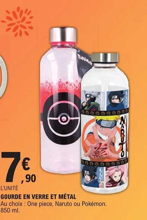 GOURDE EN VERRE ET MÉTAL