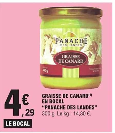 GRAISSE DE CANARD(1) EN BOCAL "PANACHE DES LANDES"