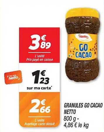 GRANULES GO CACAO NETTO