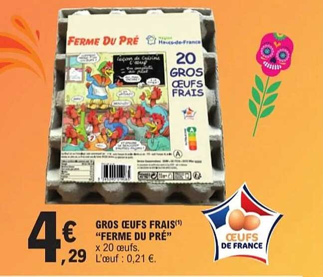 GROS (ŒUFS FRAIS*) "FERME DU PRÉ"