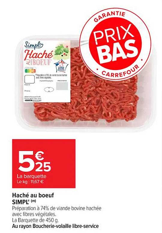 Haché au boeuf SIMPL'
