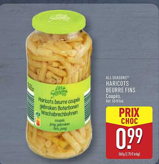 HARICOTS BEURRE FINS Coupés.