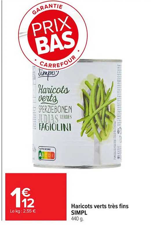 Haricots verts très fins SIMPL