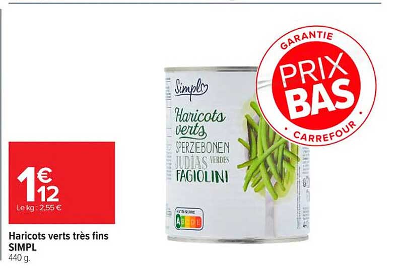 Haricots verts très fins SIMPL